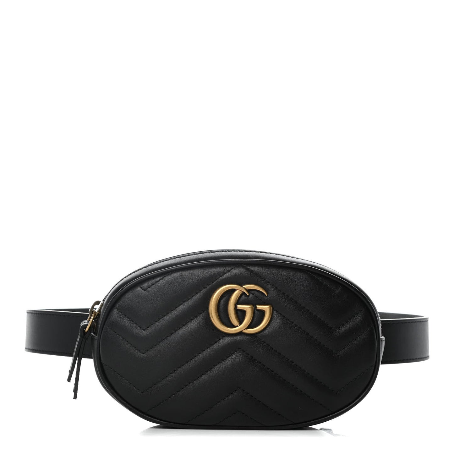Calfskin Matelasse GG Marmont Belt Bag 85 34 Black