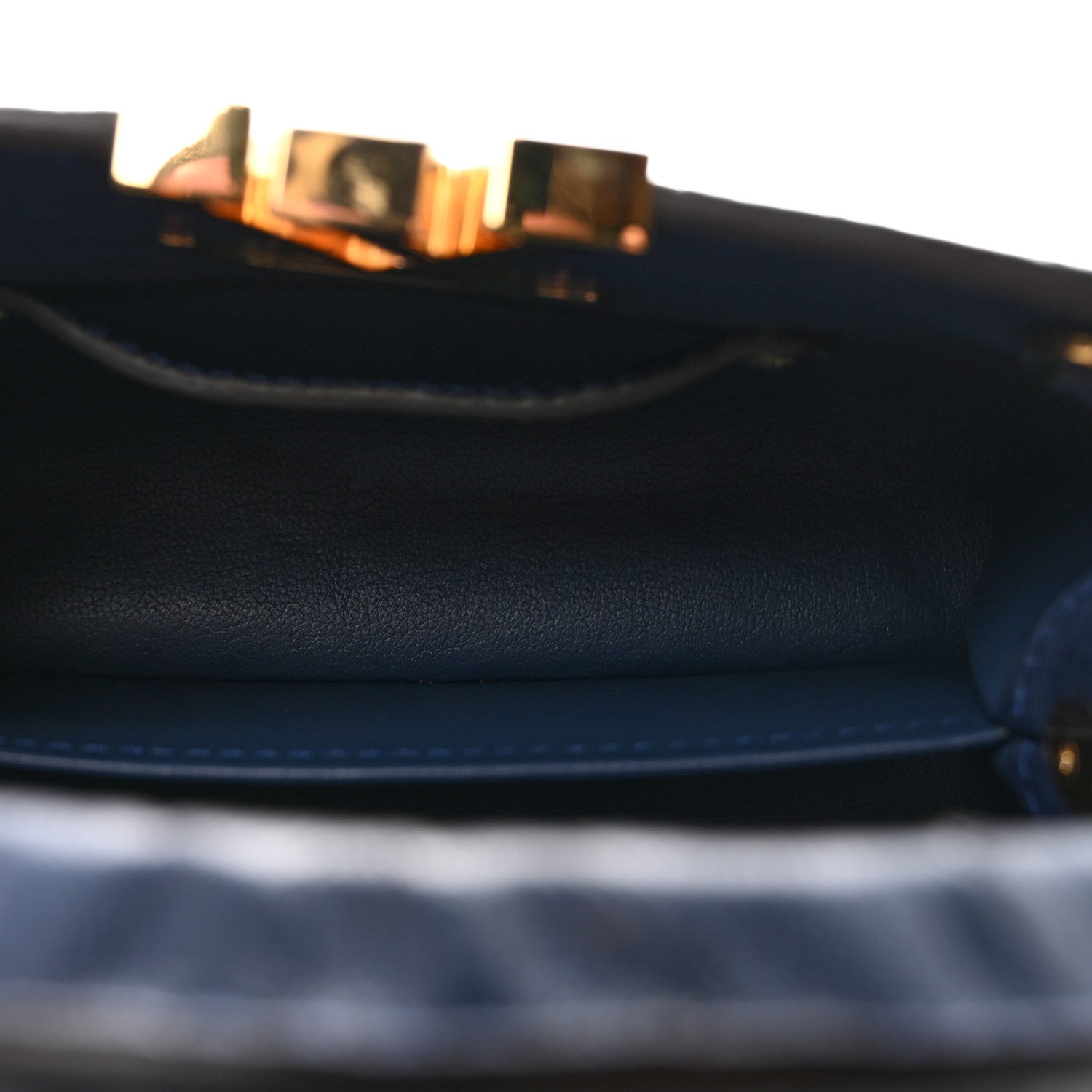 Louis Vuitton Ostrich Capucines Mini Indigo 5 of 10