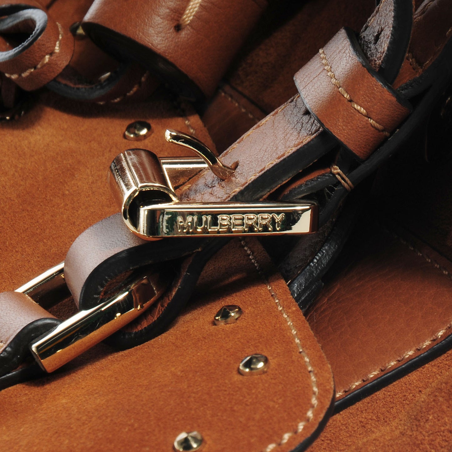 Heavy Suede Alexa Tassel Satchel Oak