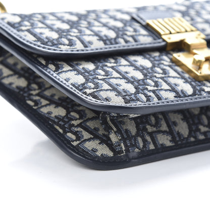 Christian Dior Oblique DiorAddict Flap Bag Navy Blue 8 of 9