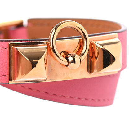 Hermes Swift Rivale Double Tour Bracelet XS Rose Azalee 4 of 7