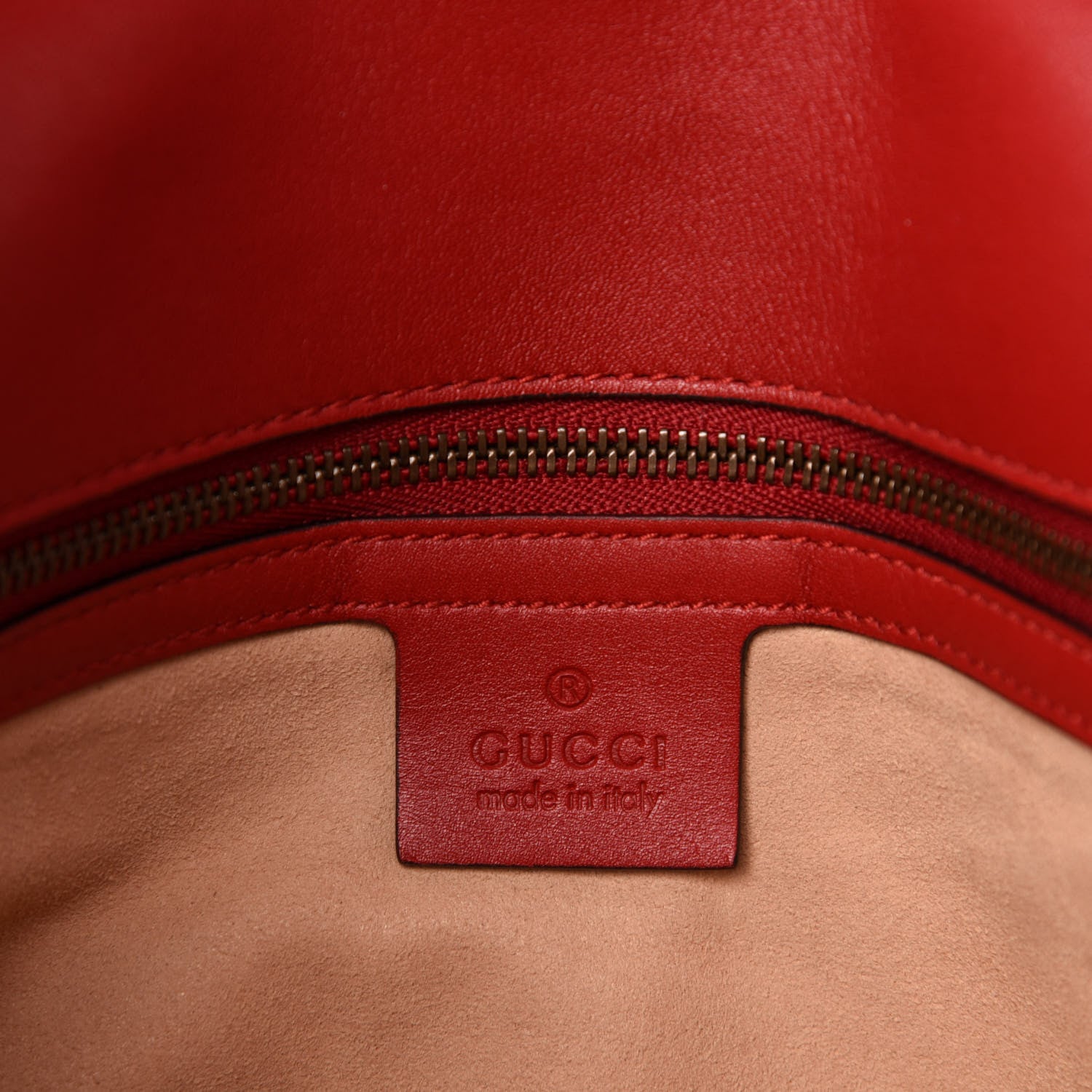 Gucci Calfskin Matelasse Medium GG Marmont Shoulder Bag Hibiscus Red 9 of 11