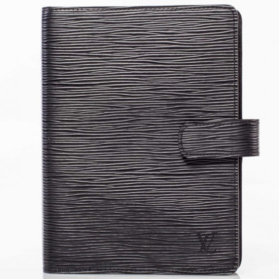 Epi Medium Ring Agenda Cover Black