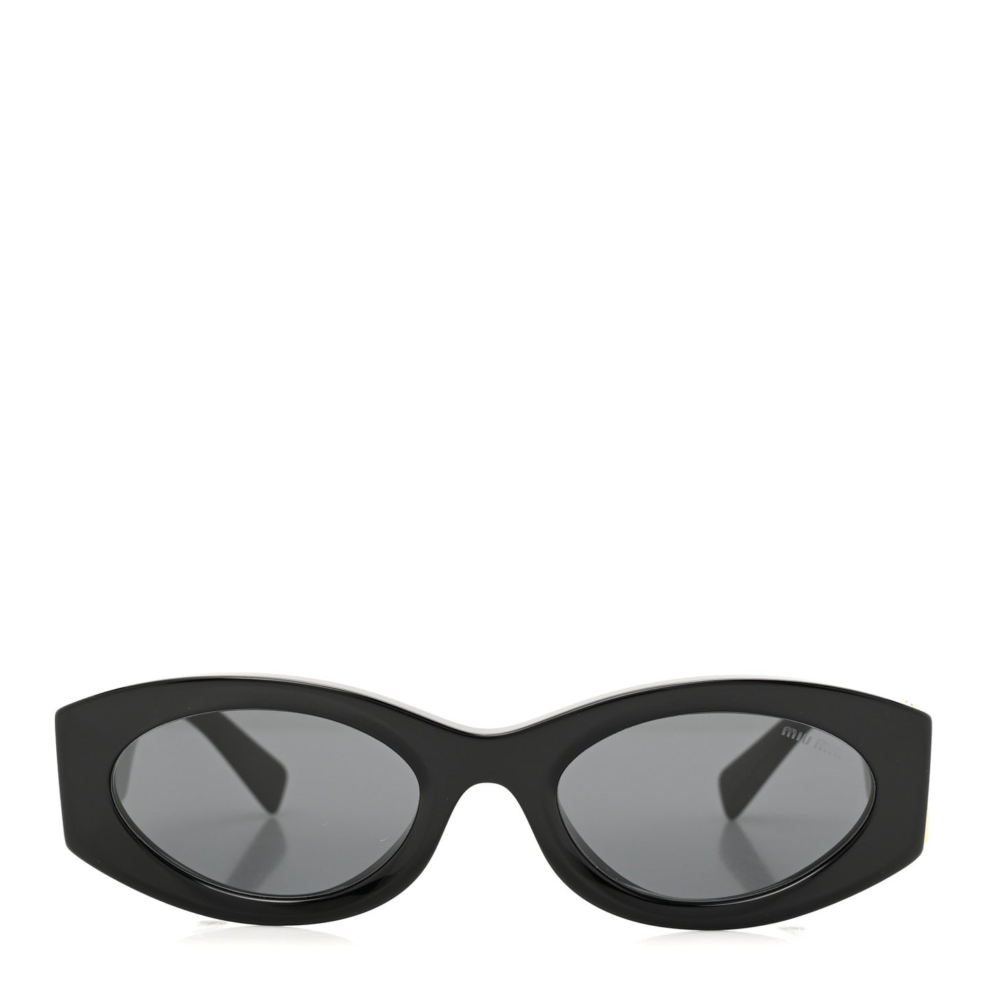 Acetate Oval Glimpse Sunglasses SMU11W Black