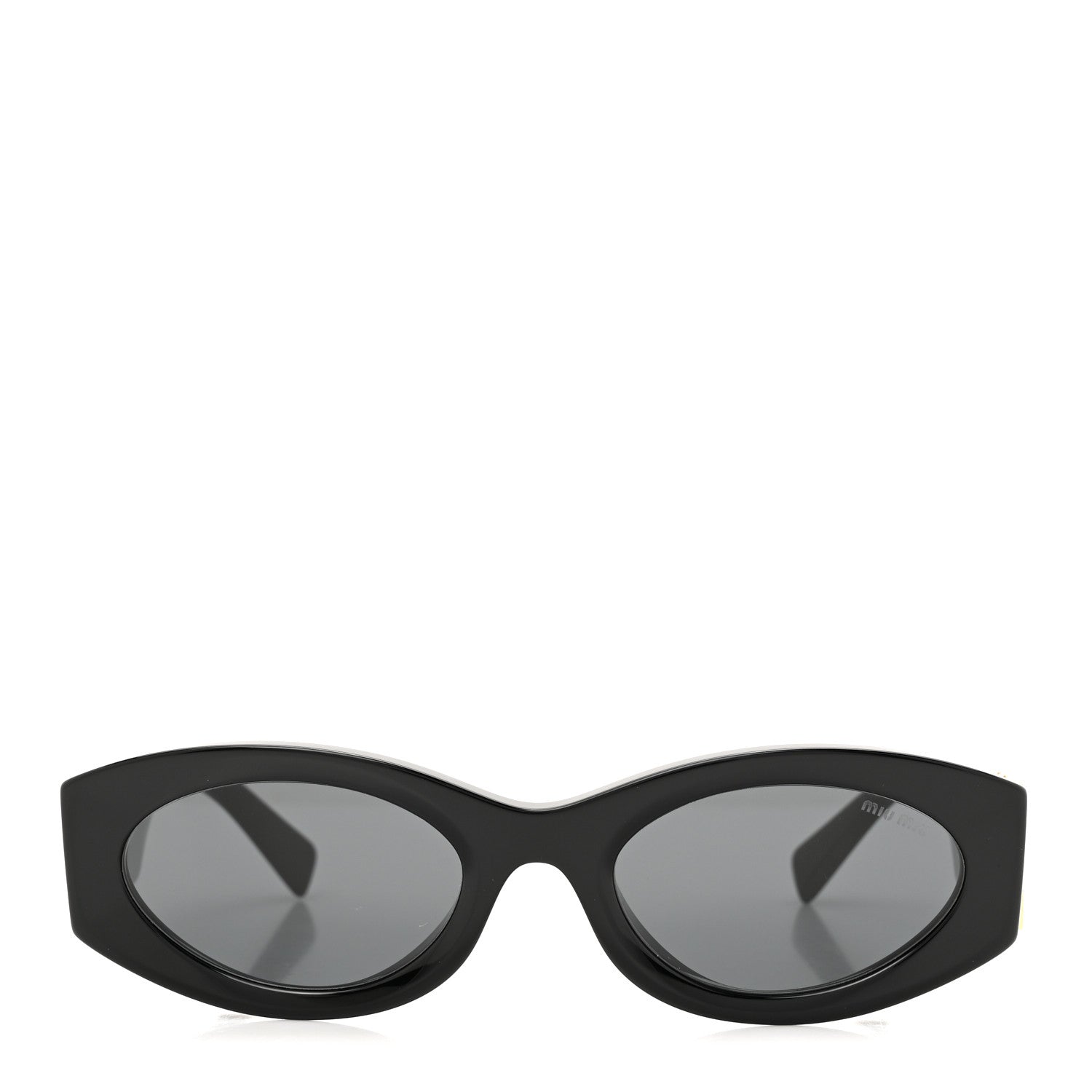 Miu Miu Acetate Oval Glimpse Sunglasses SMU11W Black 2 of 7