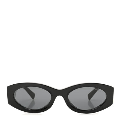 Miu Miu Acetate Oval Glimpse Sunglasses SMU11W Black 2 of 7