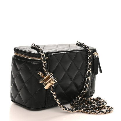 Chanel Lambskin Quilted Small CC Vanity Case Black 5 of 23
