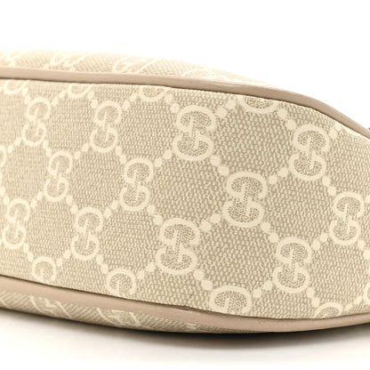 Gucci GG Supreme Monogram Textured Dollar Calfskin Web Small Ophidia GG Handbag Beige Mystic White Oatmeal 10 of 16