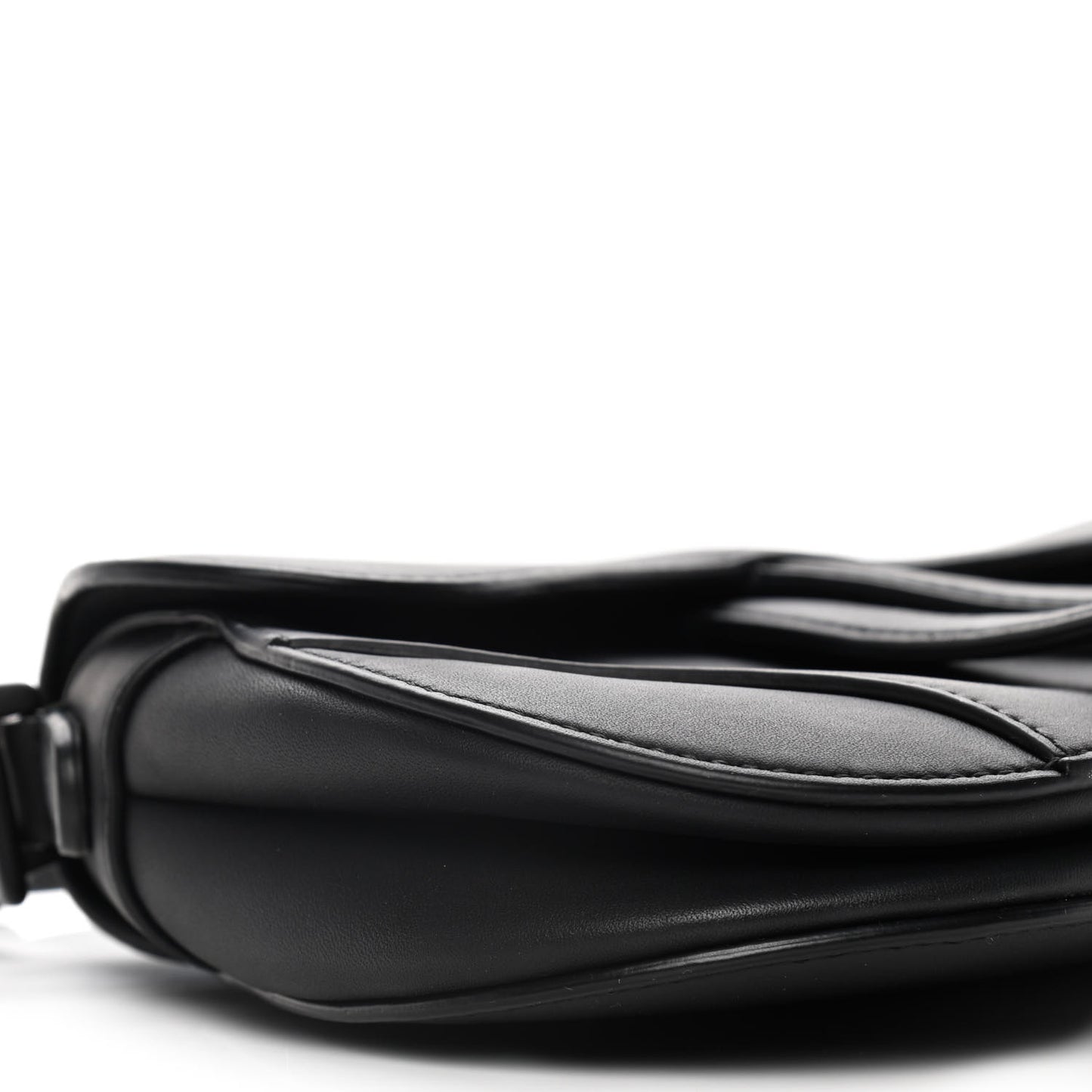 Ultra Matte Calfskin Mini Saddle Bag Black