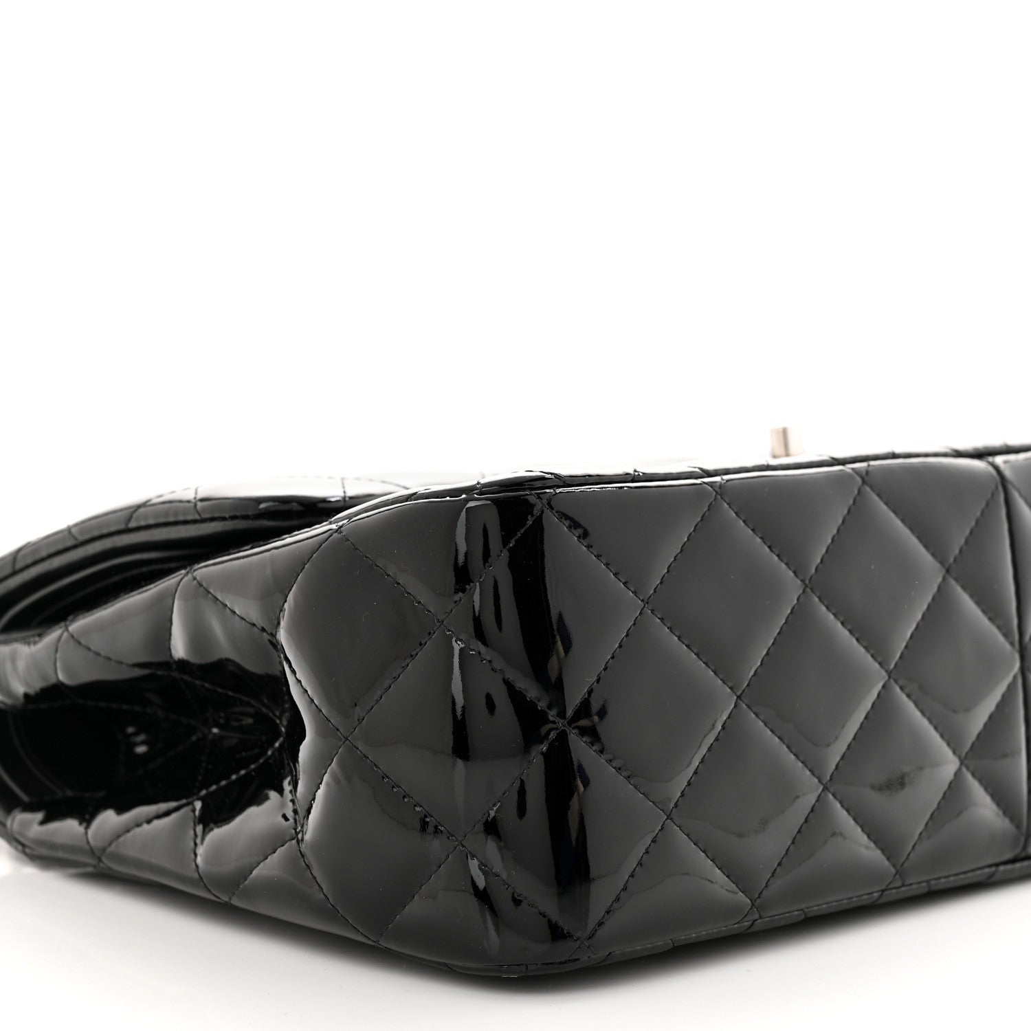 Chanel Patent Quilted Jumbo Double Flap Black 9 of 11