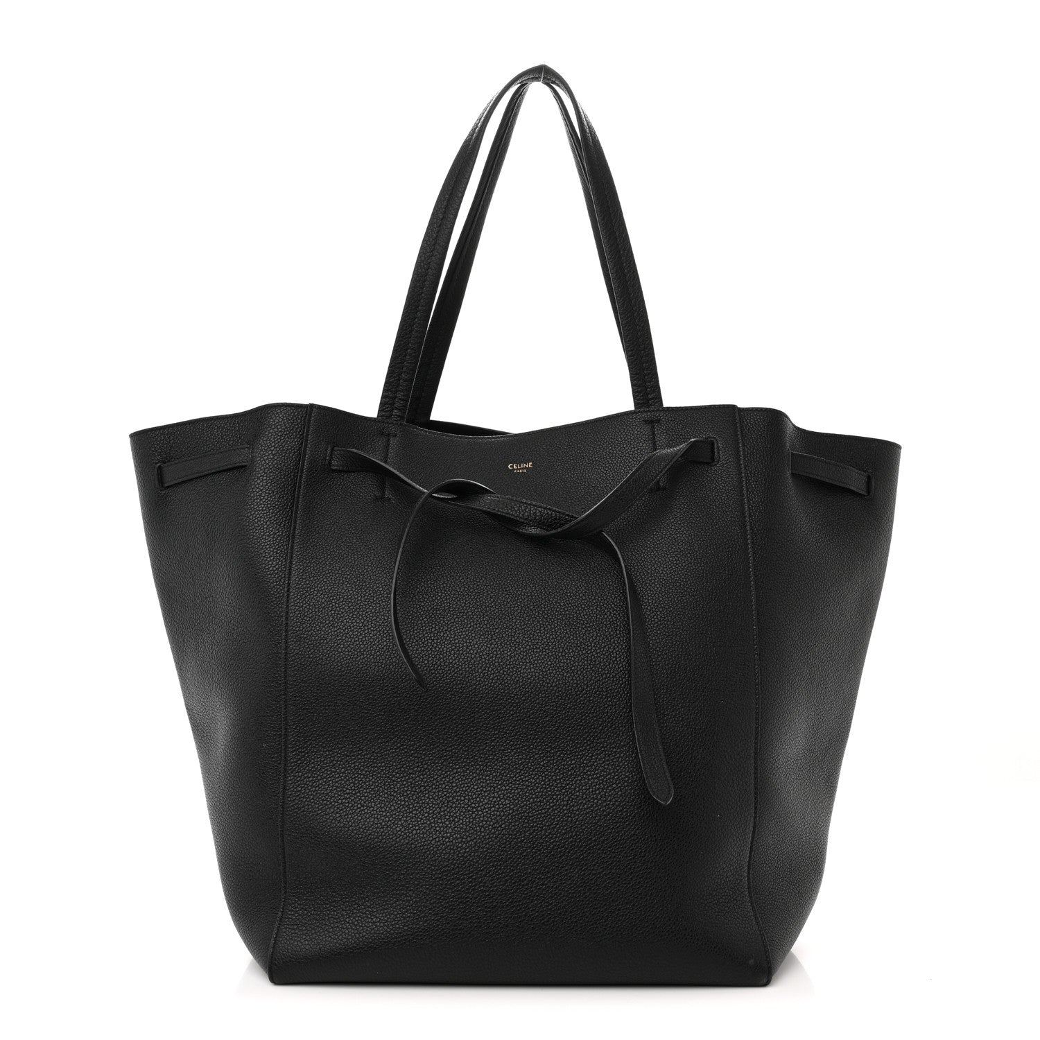 Celine Soft Grained Calfskin Small Belt Cabas Phantom Black 1 of 12