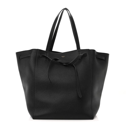 Celine Soft Grained Calfskin Small Belt Cabas Phantom Black 1 of 12