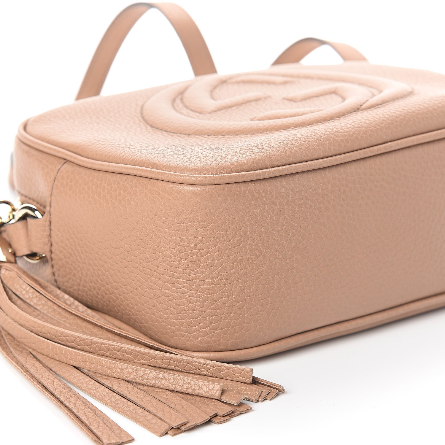 Gucci Pebbled Calfskin Small Soho Disco Bag Camelia 8 of 9