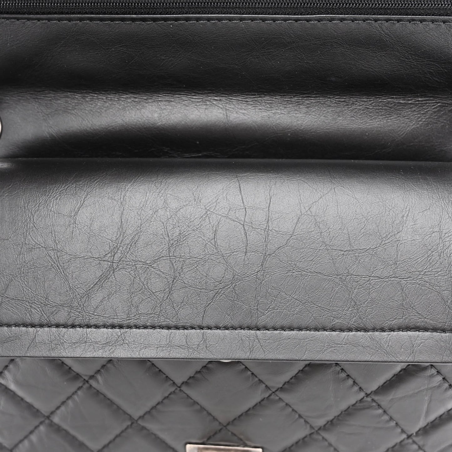 Aged Calfskin Quilted 2.55 Reissue 226 Flap Black