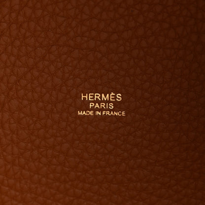 Hermes Taurillon Clemence Picotin Lock 22 MM Gold 6 of 10