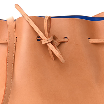 Mansur Gavriel Vegetable Tanned Calfskin Bucket Bag Cammello Azzurro 8 of 12