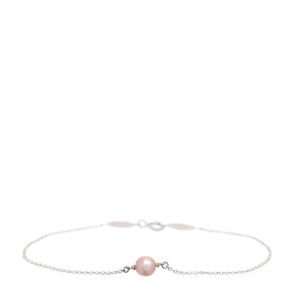 Tiffany Sterling Silver Pink Pearl Elsa Peretti Pearl By The Yard Bracelet 1 of 4