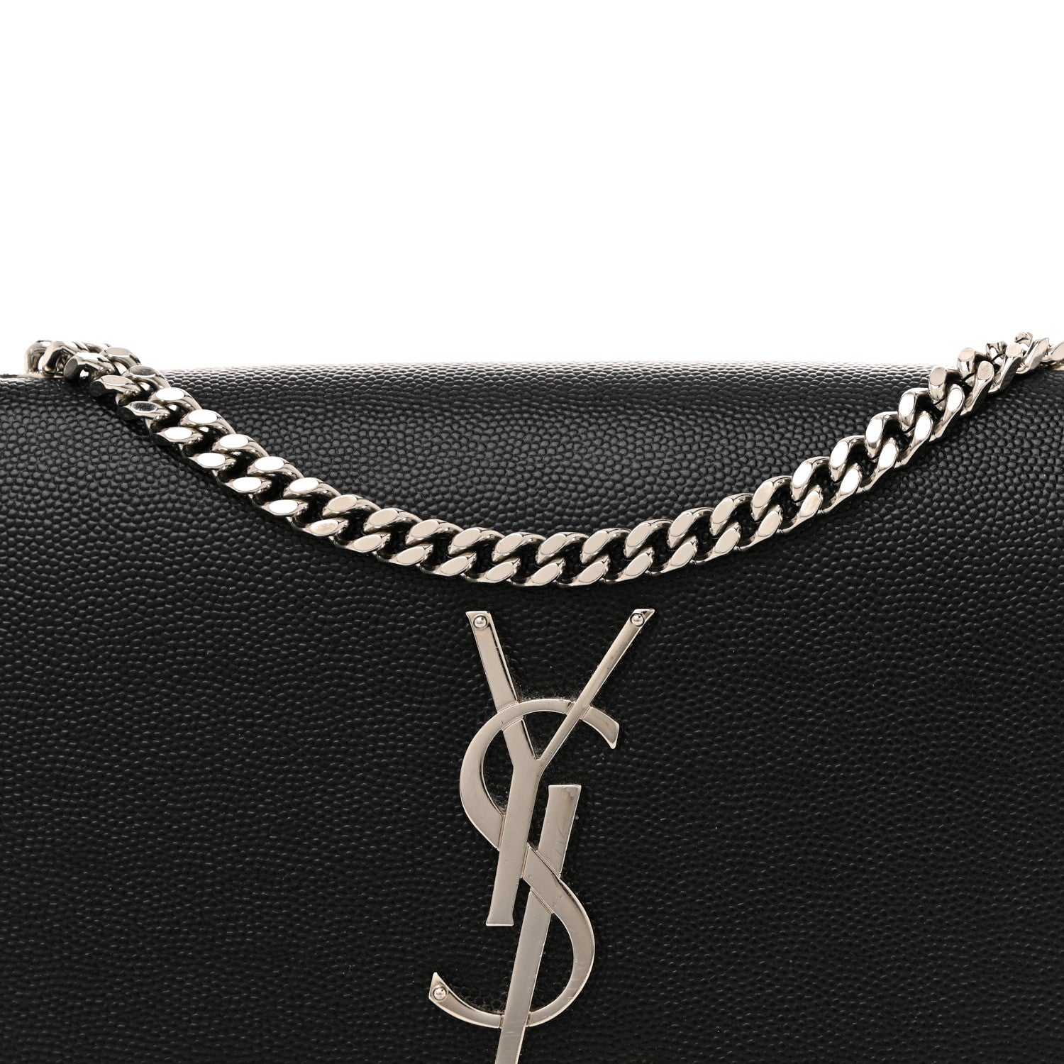 Saint Laurent Grain De Poudre Small Classic Monogram Kate Tassel Satchel Black 8 of 11