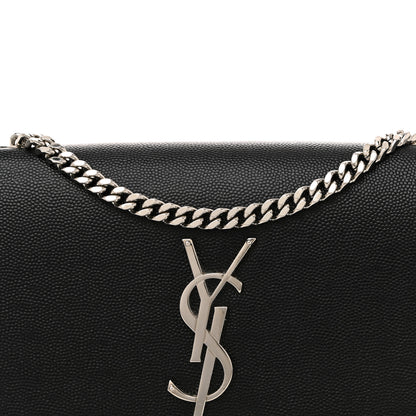 Saint Laurent Grain De Poudre Small Classic Monogram Kate Tassel Satchel Black 8 of 11