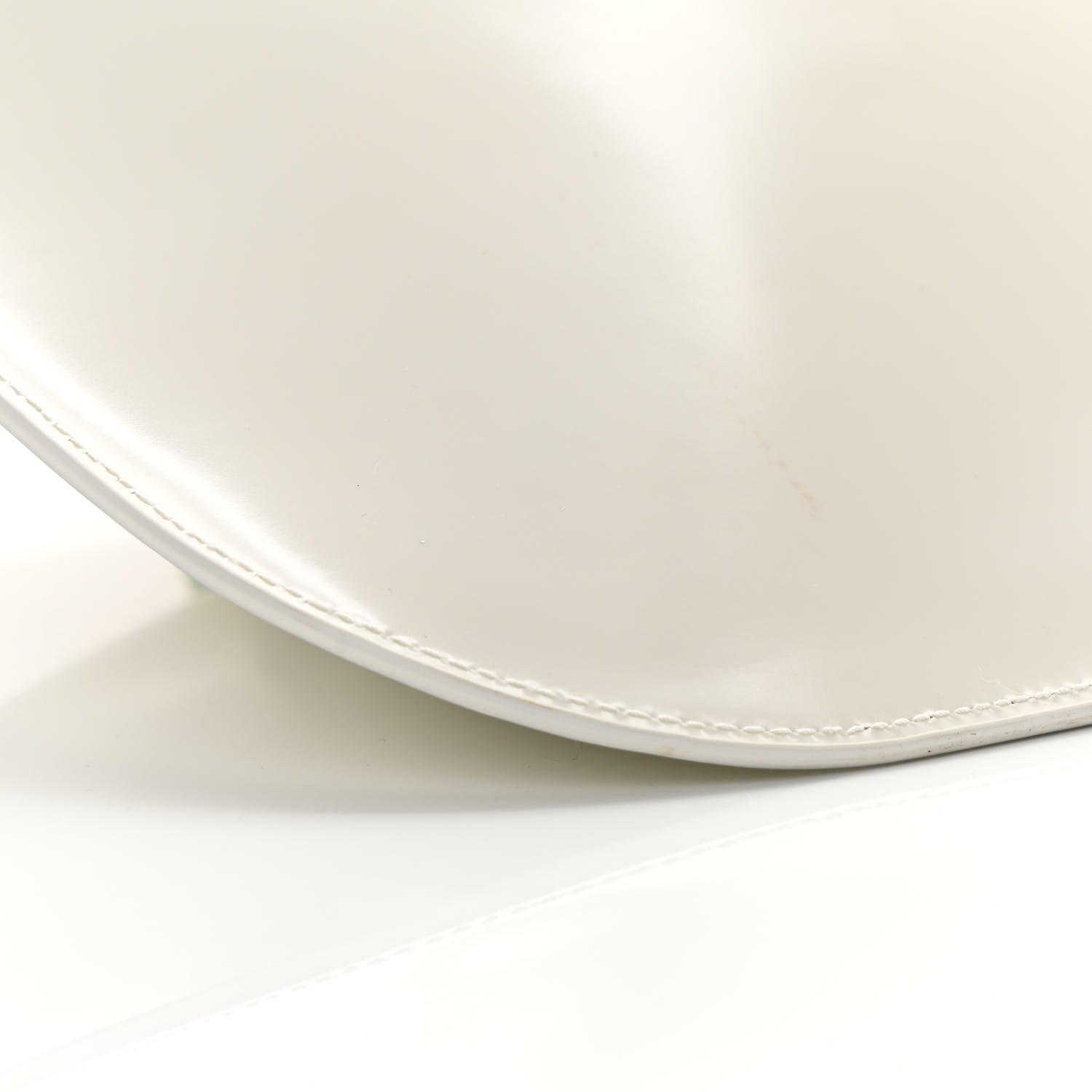 Bottega Veneta Brushed Calfskin Cradle Fold Over Shoulder Bag White Parakeet 8 of 13