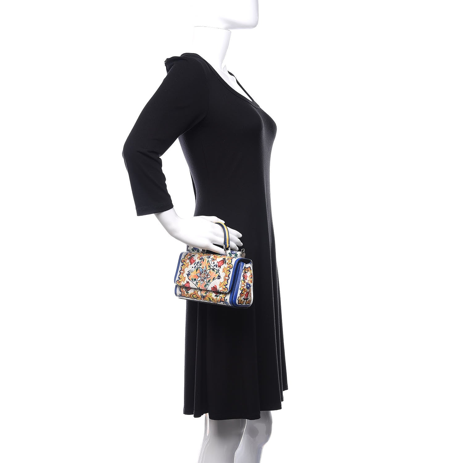 Dolce & Gabbana Dauphine Majolica Printed Mini Miss Sicily Bag Multicolor 3 of 12