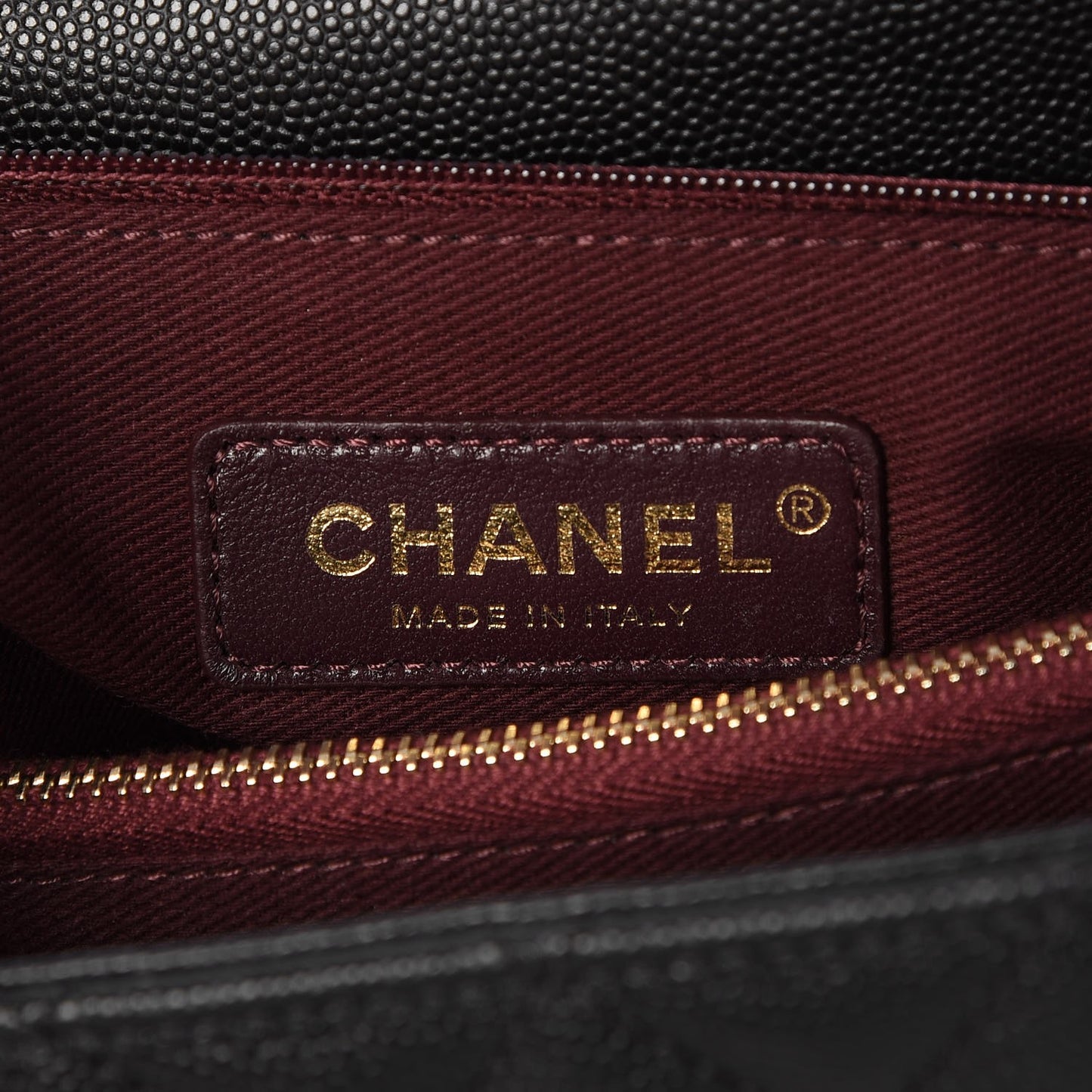 Caviar Quilted Small Coco Handle Flap Black
