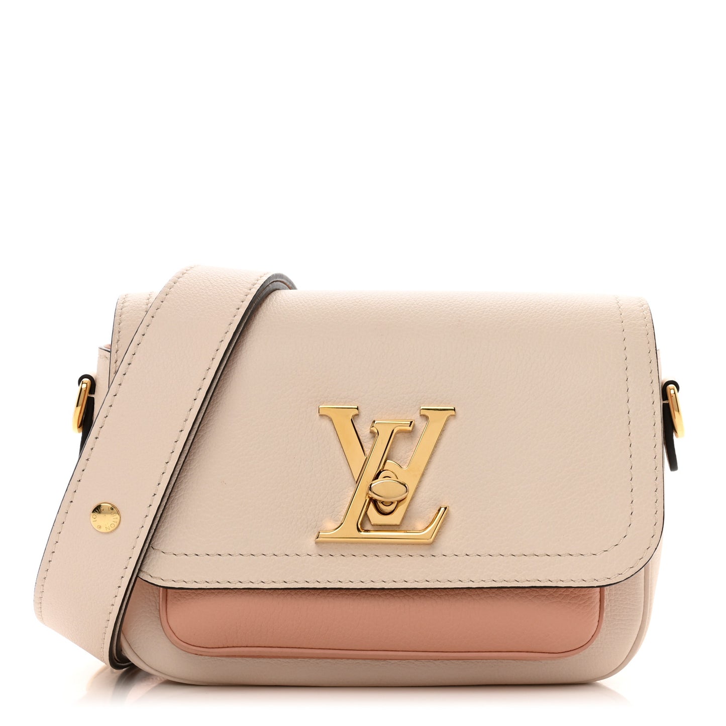 Grained Calfskin Lockme Tender Quartz