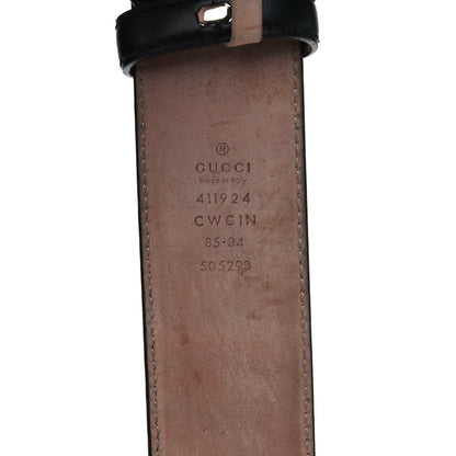 Gucci Guccissima Signature Interlocking G 40mm Belt 85 34 Black 3 of 5