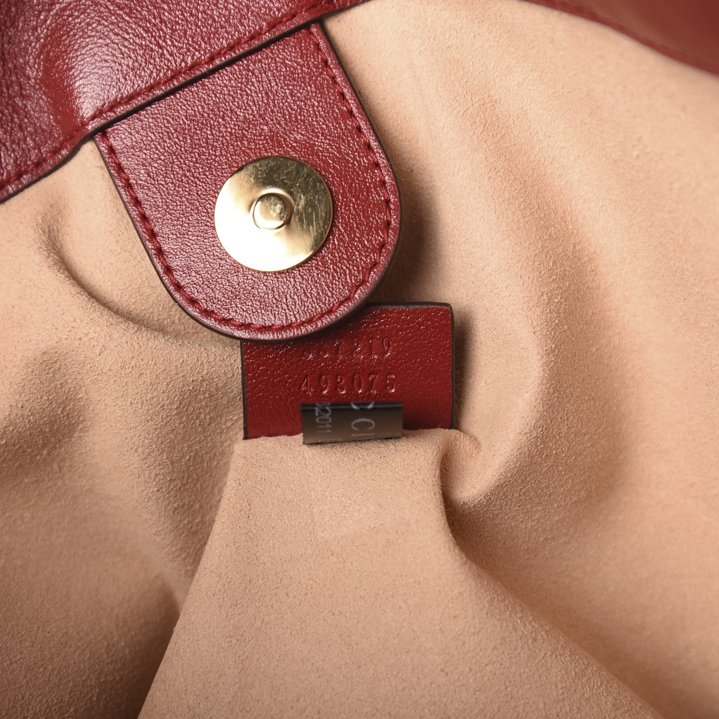 Calfskin Large Rajah Chain Tote Romantic Cherry