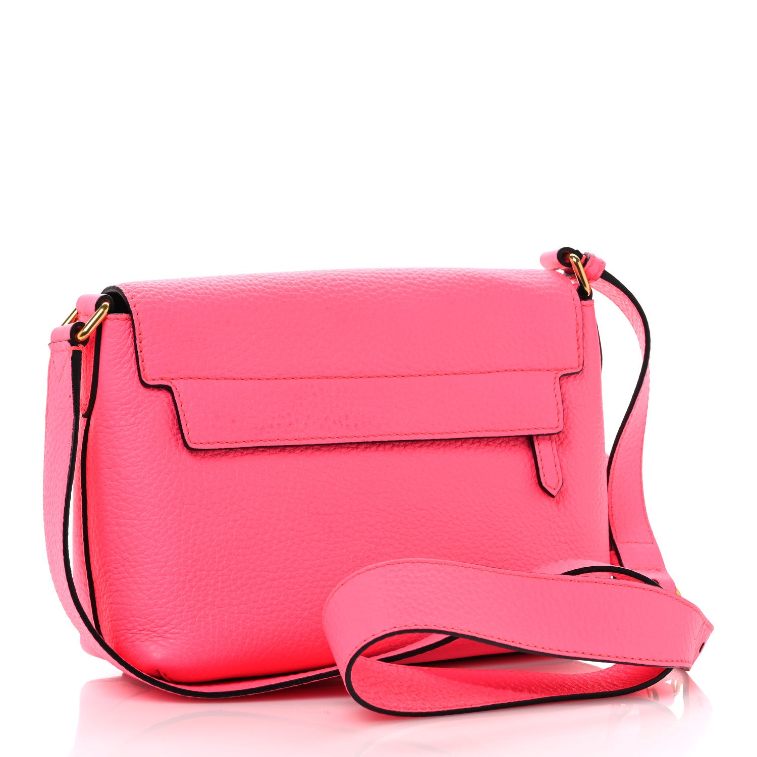 Burberry Calfskin Smooth Grain Small Burleigh Crossbody Bag Neon Pink 3 of 13