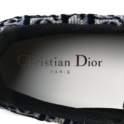 Christian Dior Velvet Oblique Womens Solar Slip On Sneakers 39 Deep Blue 8 of 8
