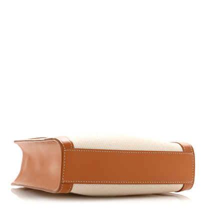 Celine Canvas Calfskin Mini Vertical Cabas Natural Tan 4 of 14