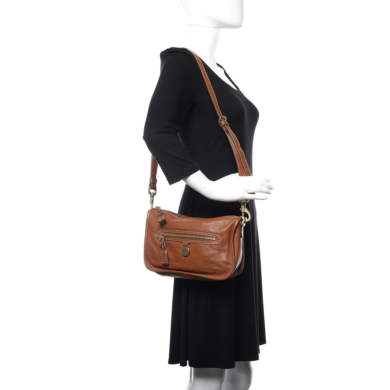 Mulberry Pebbled Calfskin Somerset Satchel Oak 2 of 10