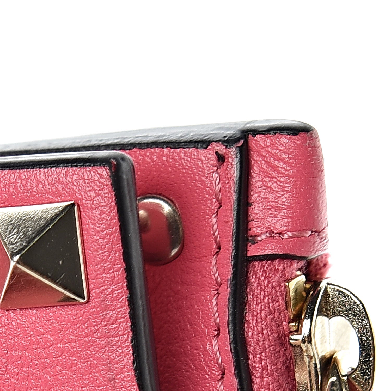 Valentino Garavani Vitello Rockstud Coin Case Card Holder Shadow Pink 8 of 14