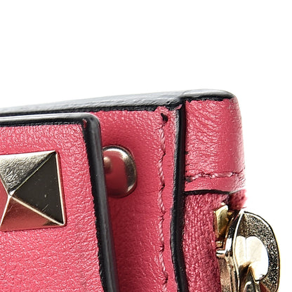 Valentino Garavani Vitello Rockstud Coin Case Card Holder Shadow Pink 8 of 14