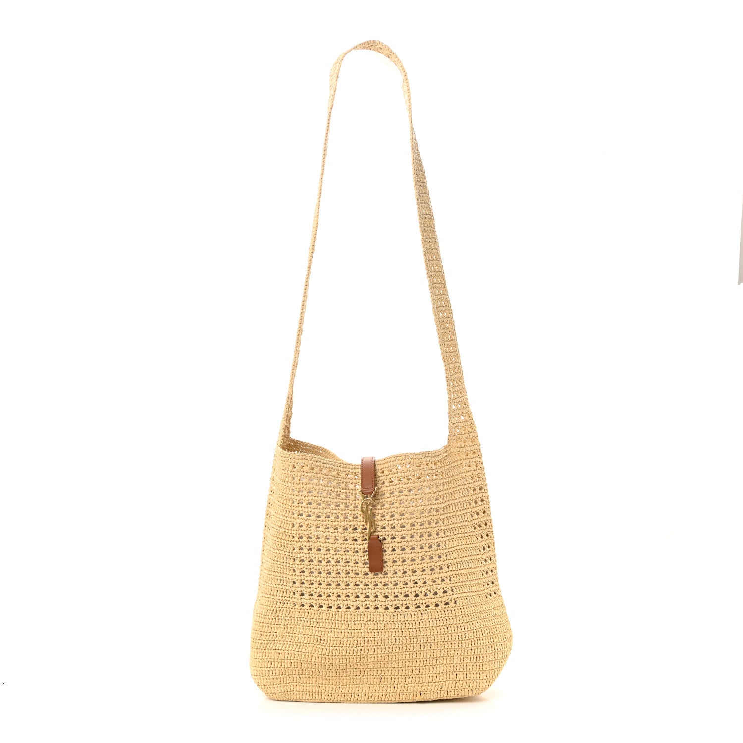 Saint Laurent Raffia Monogram Hobo Naturale 1 of 13
