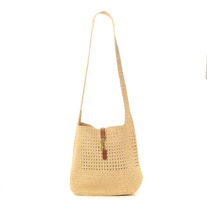 Saint Laurent Raffia Monogram Hobo Naturale 1 of 13