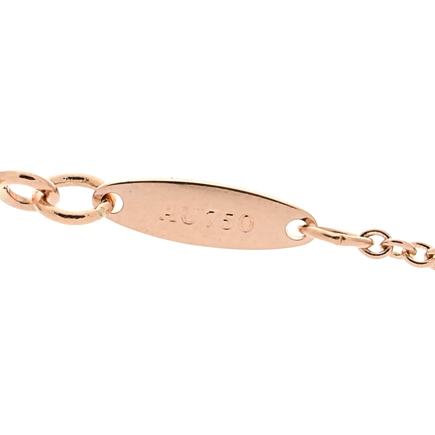 18K Rose Gold 9mm Elsa Peretti Bean Pendant Necklace