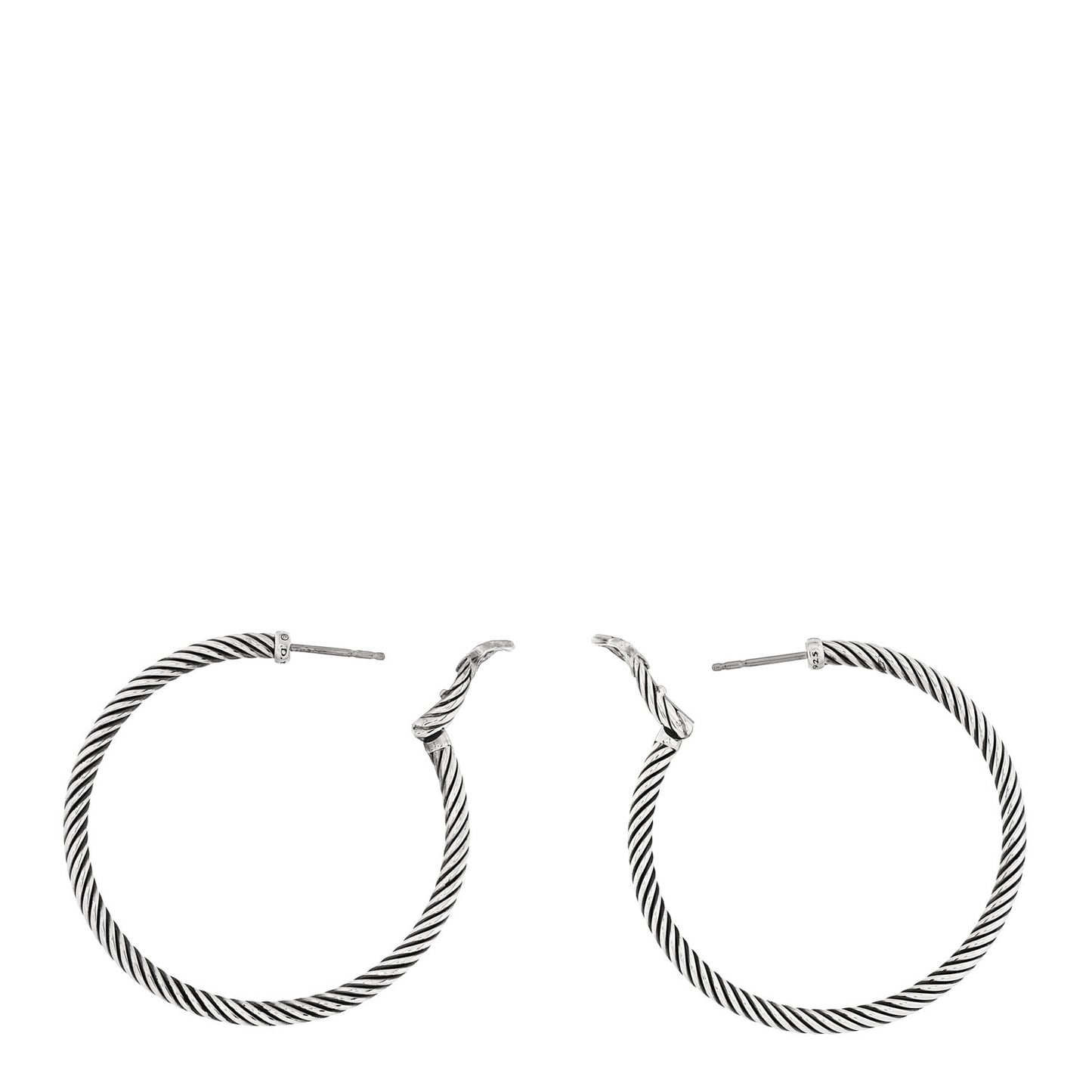 Sterling Silver Medium Cable Classics Hoop Earrings