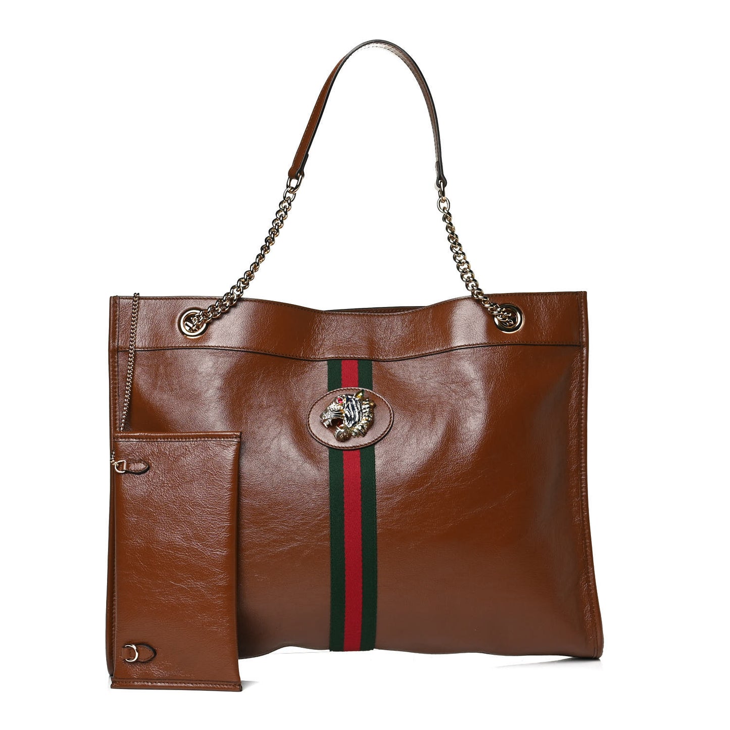 Calfskin Large Rajah Chain Tote Cuir