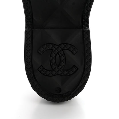 Chanel Caoutchouk CC High Boots 41 Khaki Black 6 of 10
