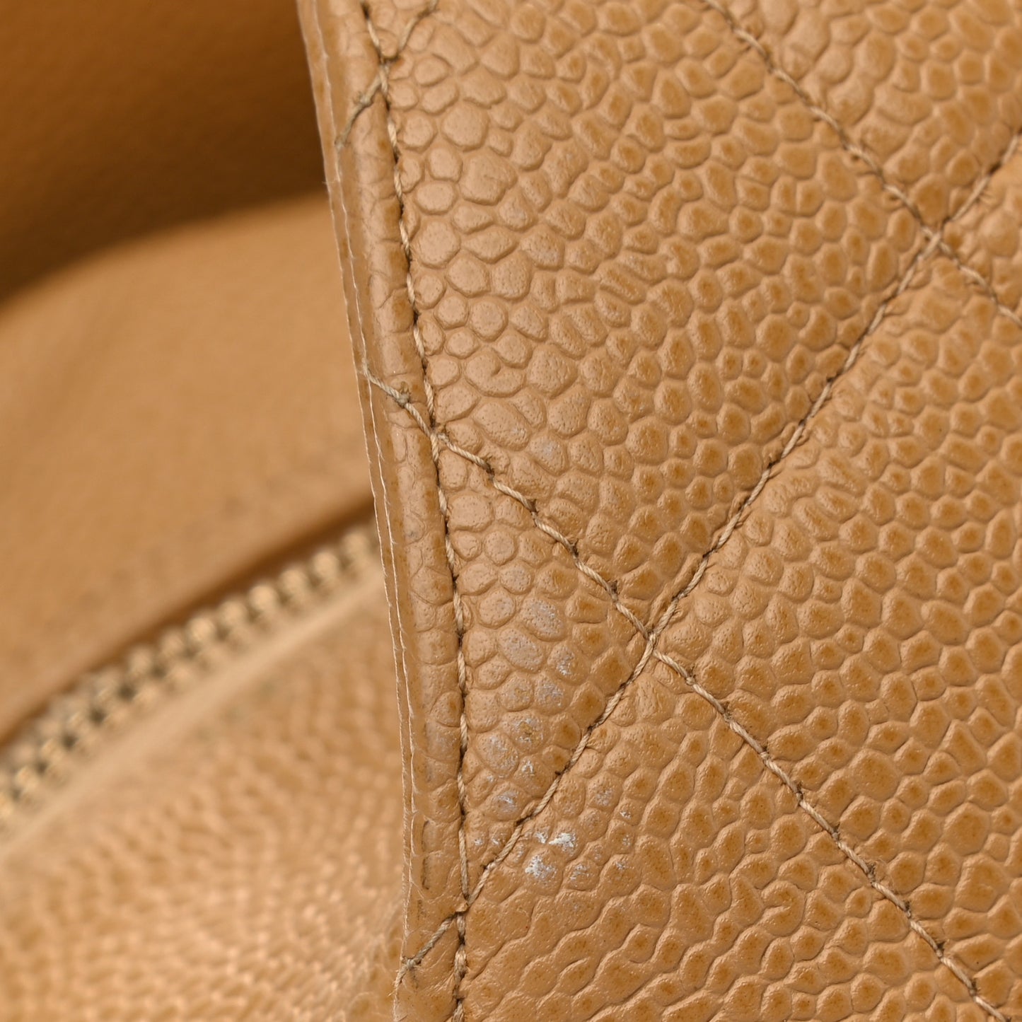 Caviar Quilted Grand Timeless Tote GTT Beige