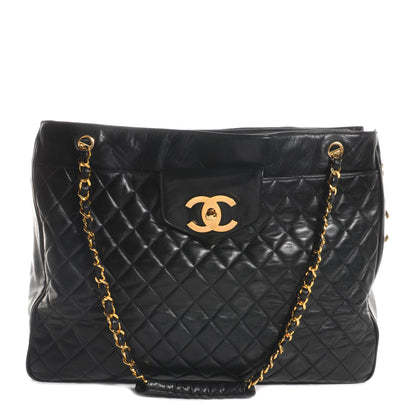 Chanel Lambskin Quilted Weekender Bag Black 1 of 7