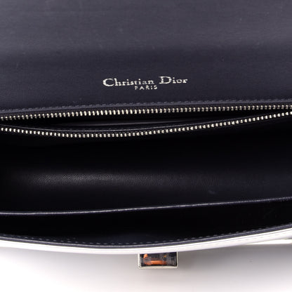 Christian Dior Metallic Patent Micro-Cannage Medium Diorama Flap Bag Silver 5 of 8