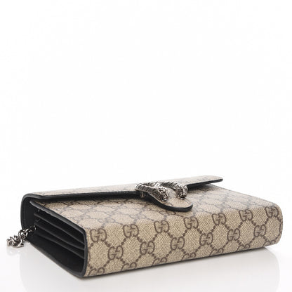 Gucci GG Supreme Monogram Mini Dionysus Chain Wallet Beige Black 4 of 6