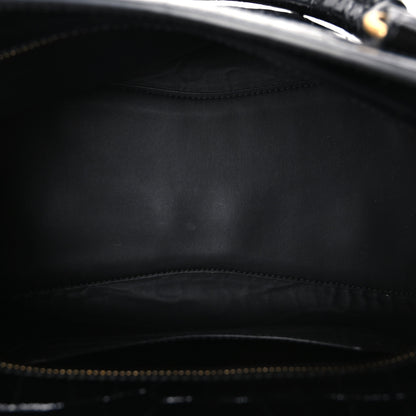 Balenciaga Shiny Supple Calfskin Crocodile Embossed Brass Hardware Neo Classic City Black 4 of 9