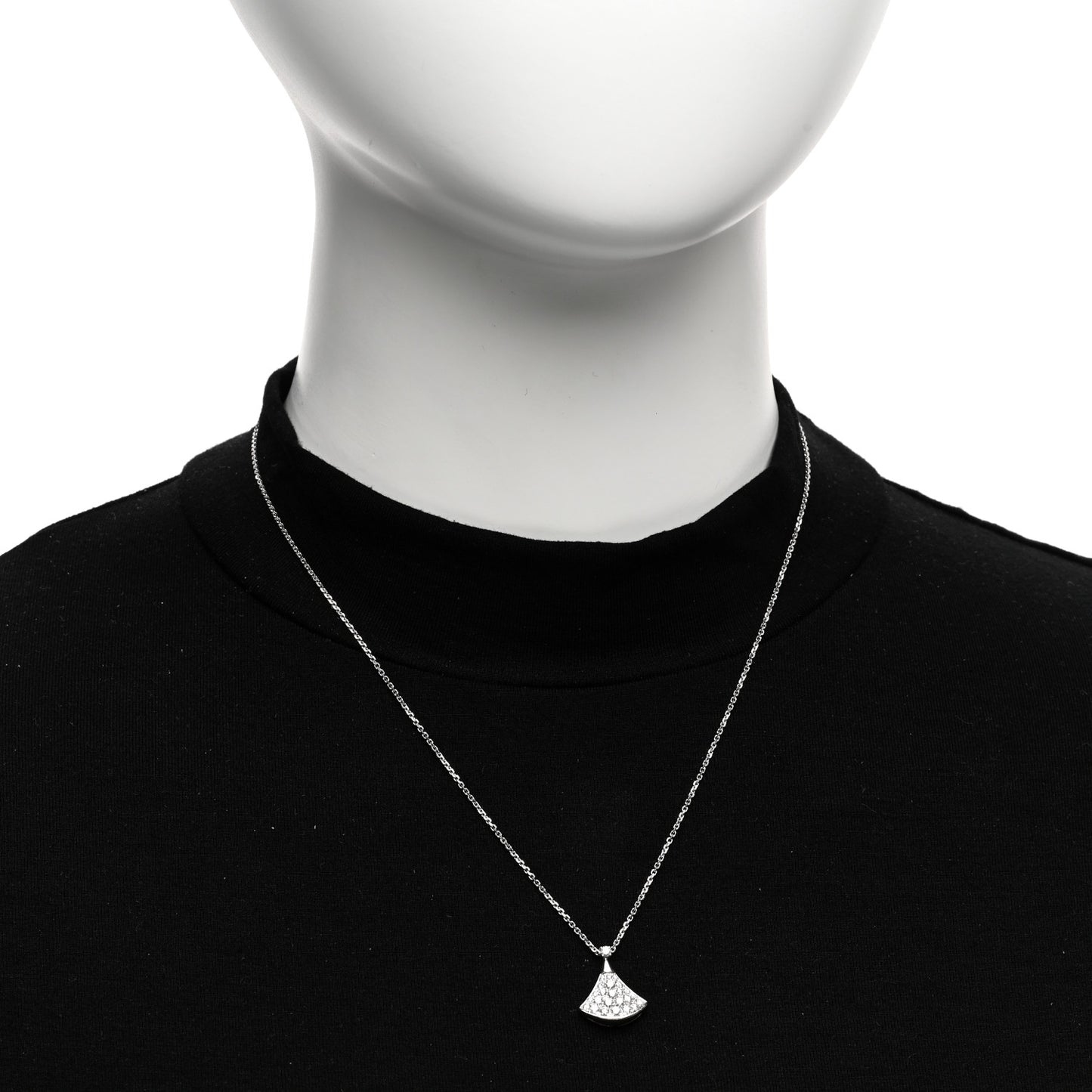 18K White Gold Diamond Divas' Dream Pave Necklace