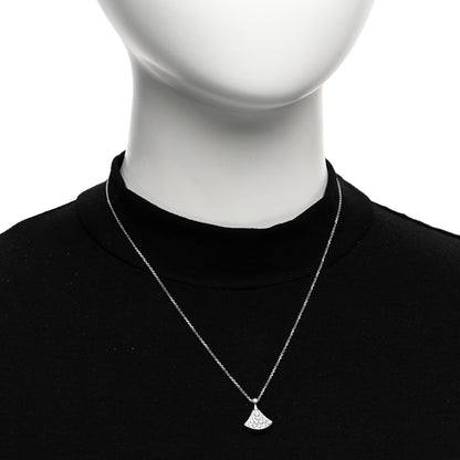 Bulgari 18K White Gold Diamond Divas' Dream Pave Necklace 2 of 6
