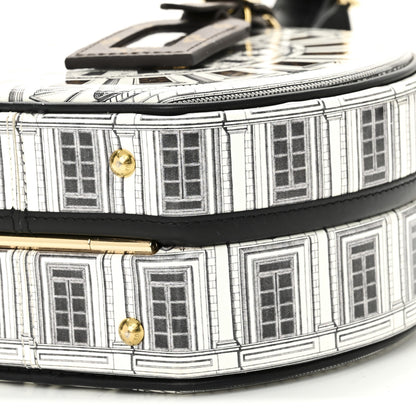 Louis Vuitton X FORNASETTI Calfskin Architettura Petite Boite Chapeau White Black 9 of 9