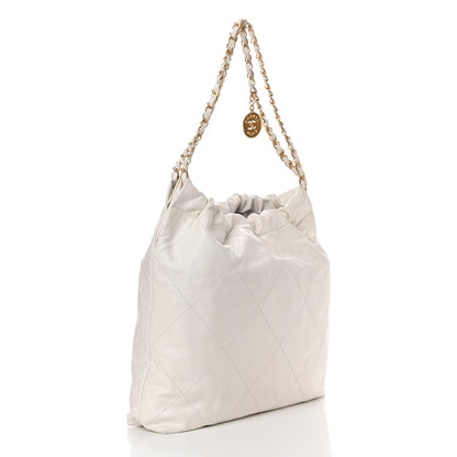 Chanel Shiny Calfskin Quilted Chanel 22 White 2 of 14